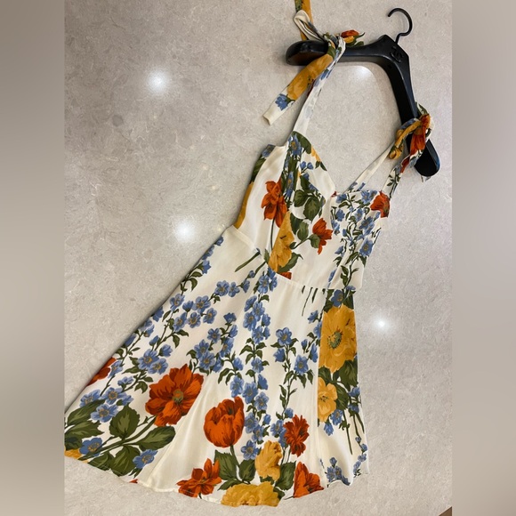 REFORMATION Niara floral-print Crepe Mini Dress In Formosa Crepe Size 2 - Picture 8 of 15
